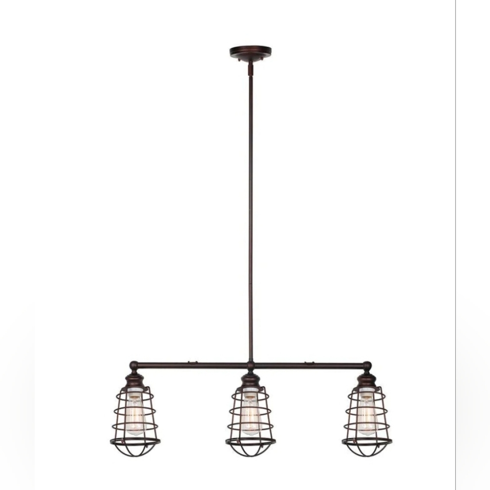 Design House 519785 Ajax 3-Light Textured Coffee Bronze Indoor Pendant